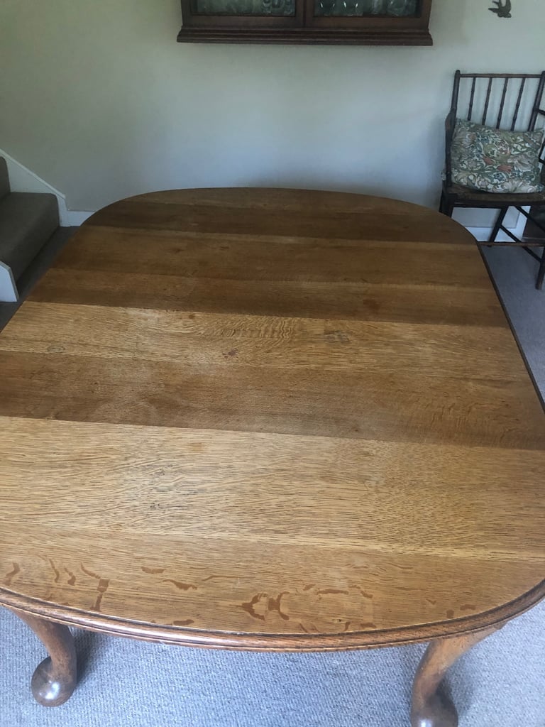 Oak oval dining table