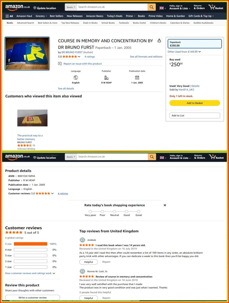 “You can remember”. A home study course in Memory and Concentration by Dr Bruno Furst.