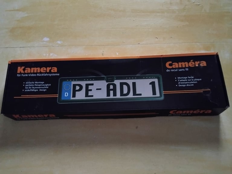 Car rear number plate holder with camera