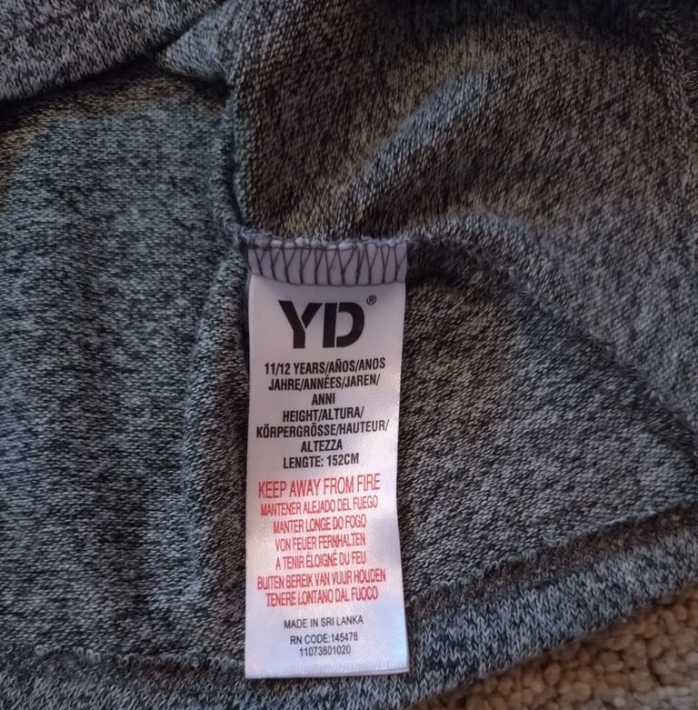 Girls Grey "Don't Be Afraid To Dream Big" Long  Sleeved Top 11-12 Years