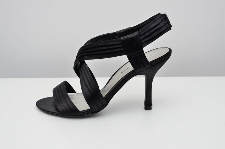 Emilio Luca x, Lohan, Ladies Black Party Strappy Stiletto Sandals – Size 5 – Worn Once - Boxed