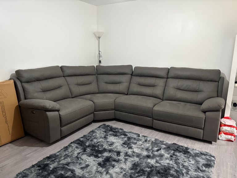 image for Fabric reclining corner sofa