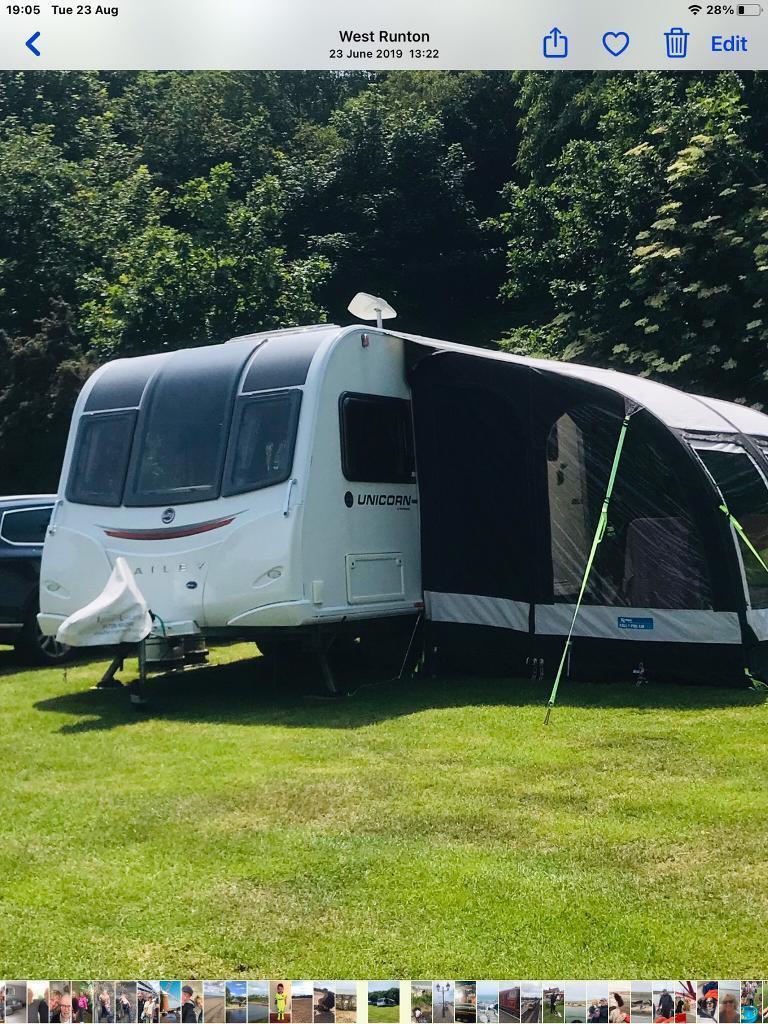 Bailey Unicorn Seville caravan 2016 with awning and carver mover 