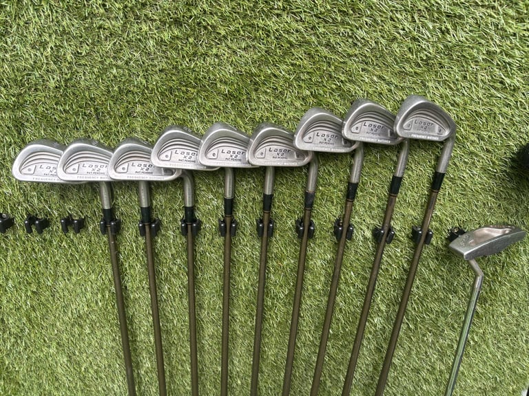 RAM LASER X2 (3–SW) + SLAZ WOODS + WILSON TI MATRIX 3 WOOD + BRONTY PUTTER + FAZER BAG – FULL SET