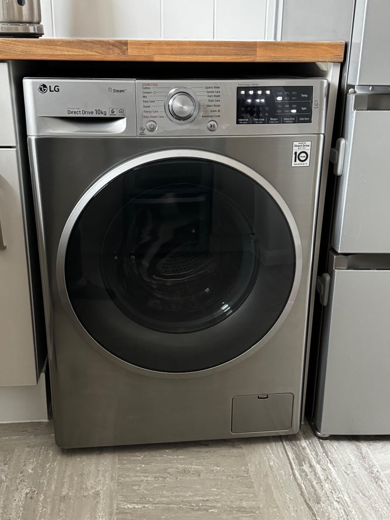 image for LG Steam 10kg 1400 Spin Washing Machine Graphite F4J610SS