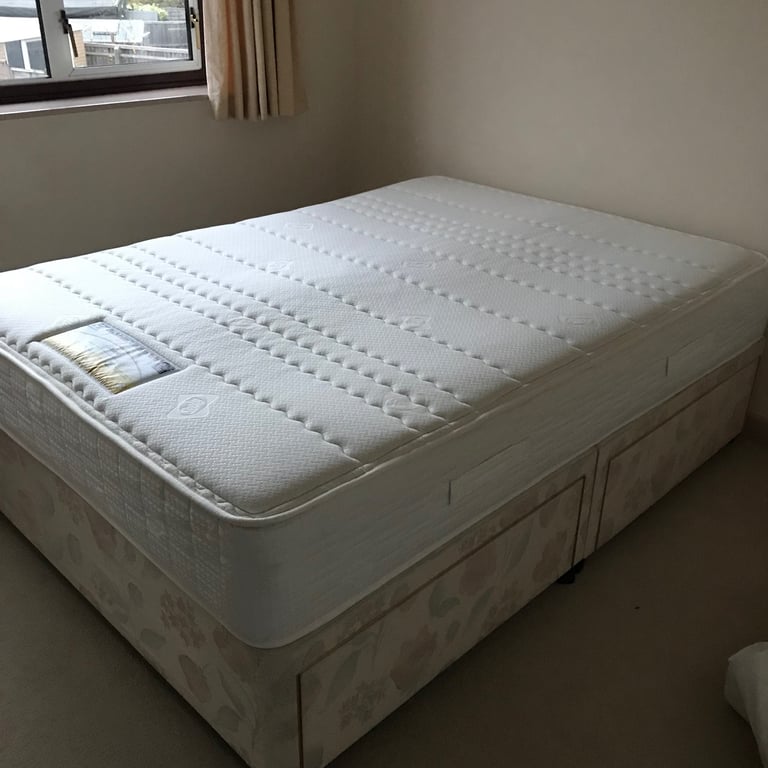 image for Free 4 drawer double divan bed and mattress 