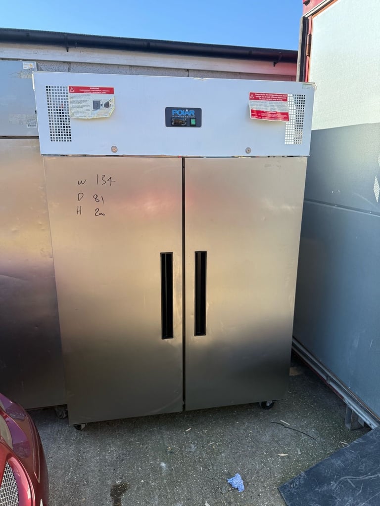 image for Commercial double door fridge like new fully serviced cafe shop refrigerator 
