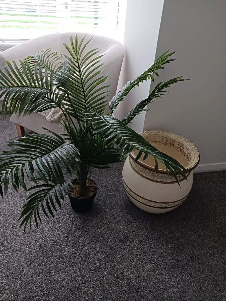 Moroccan planter and artificial plant