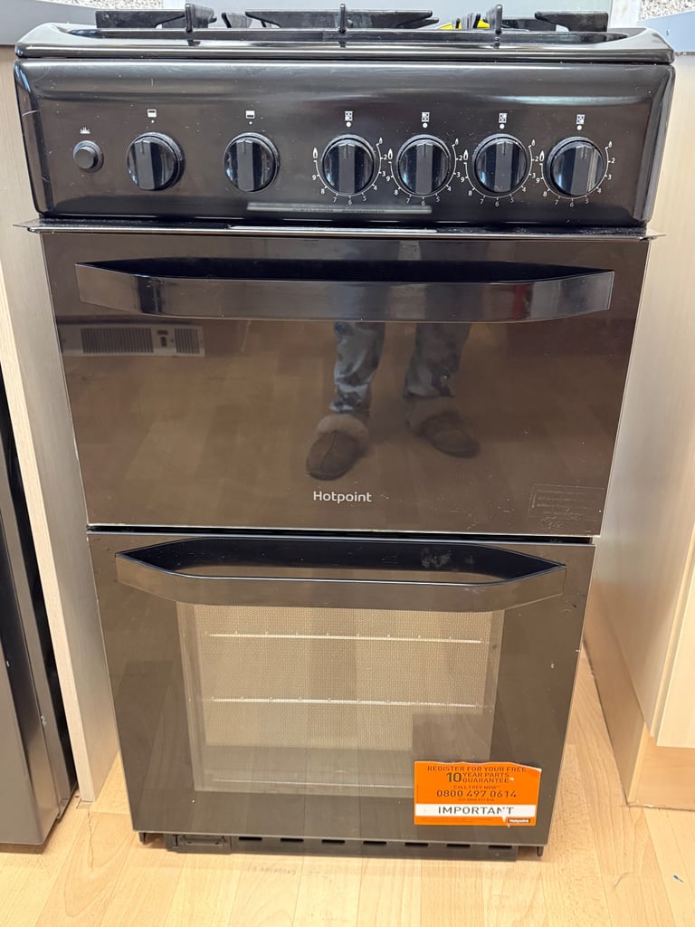 image for 50cm Hotpoint Gas Cooker BLACK