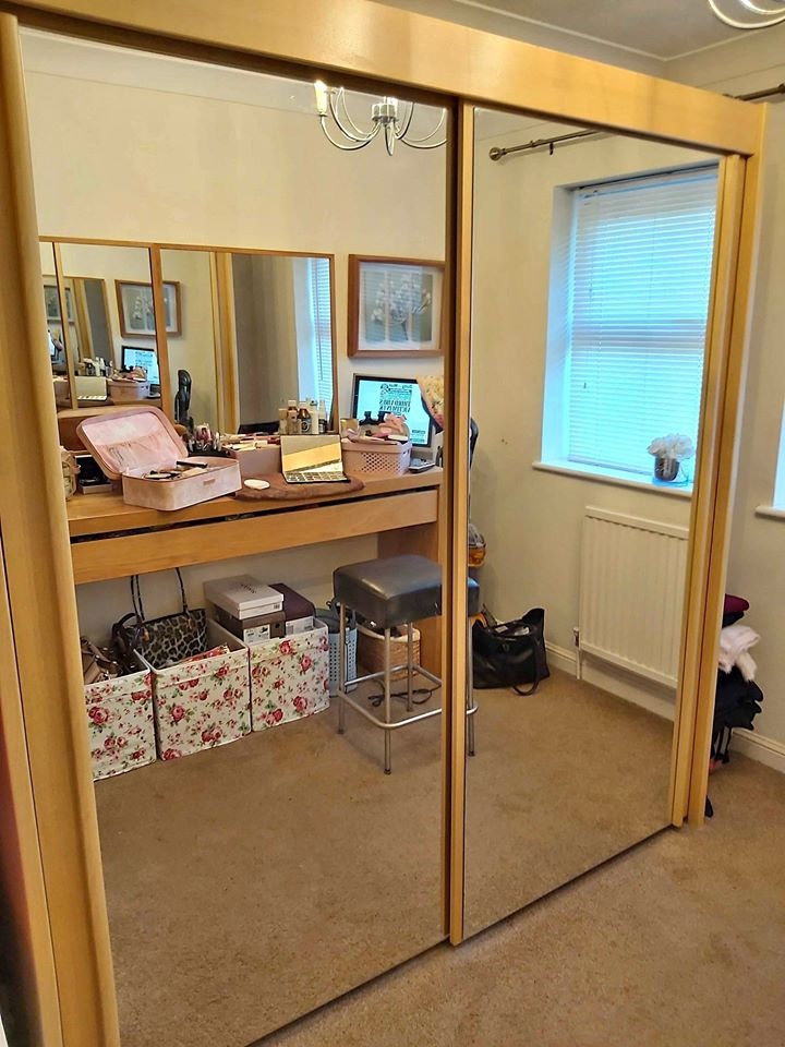 Brand New Chicago Milan 2 or 3 Doors Sliding Wardrobe with Full Mirrors