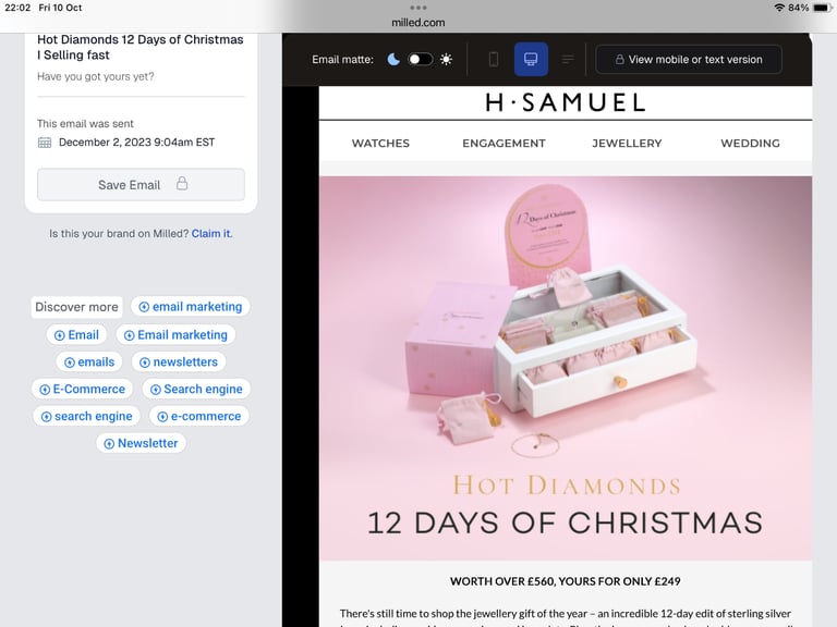 Hot Diamonds 12 days of Xmas Advent Calendar