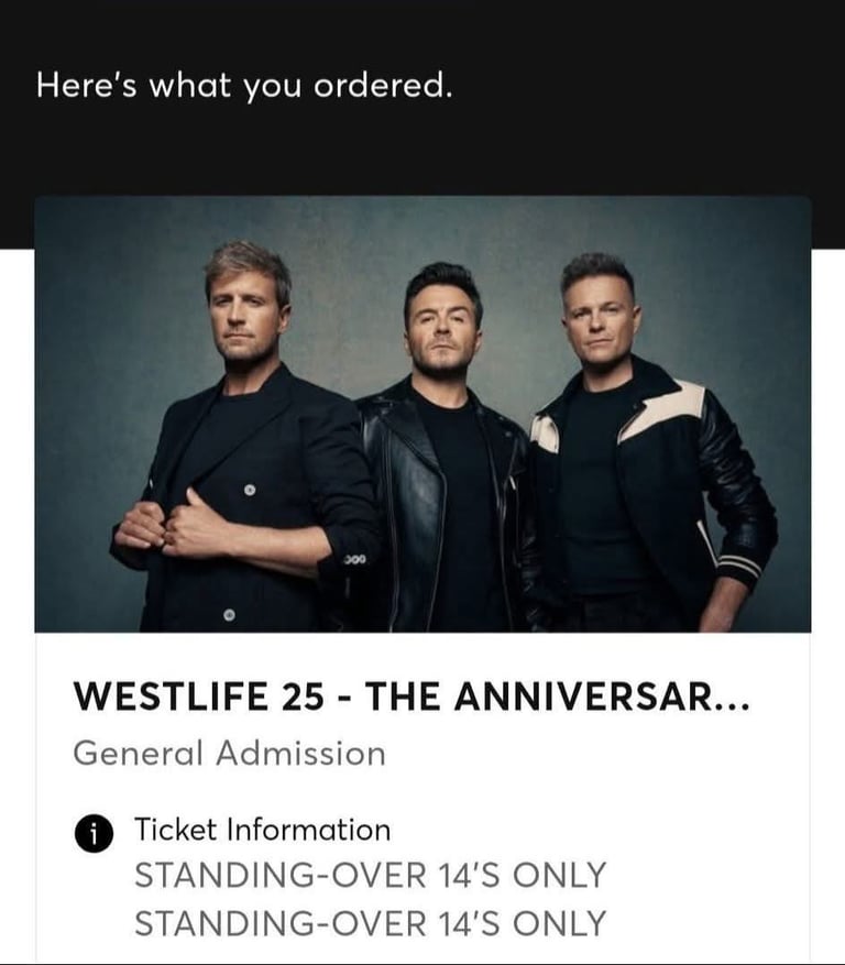 image for Westlife tickets!!