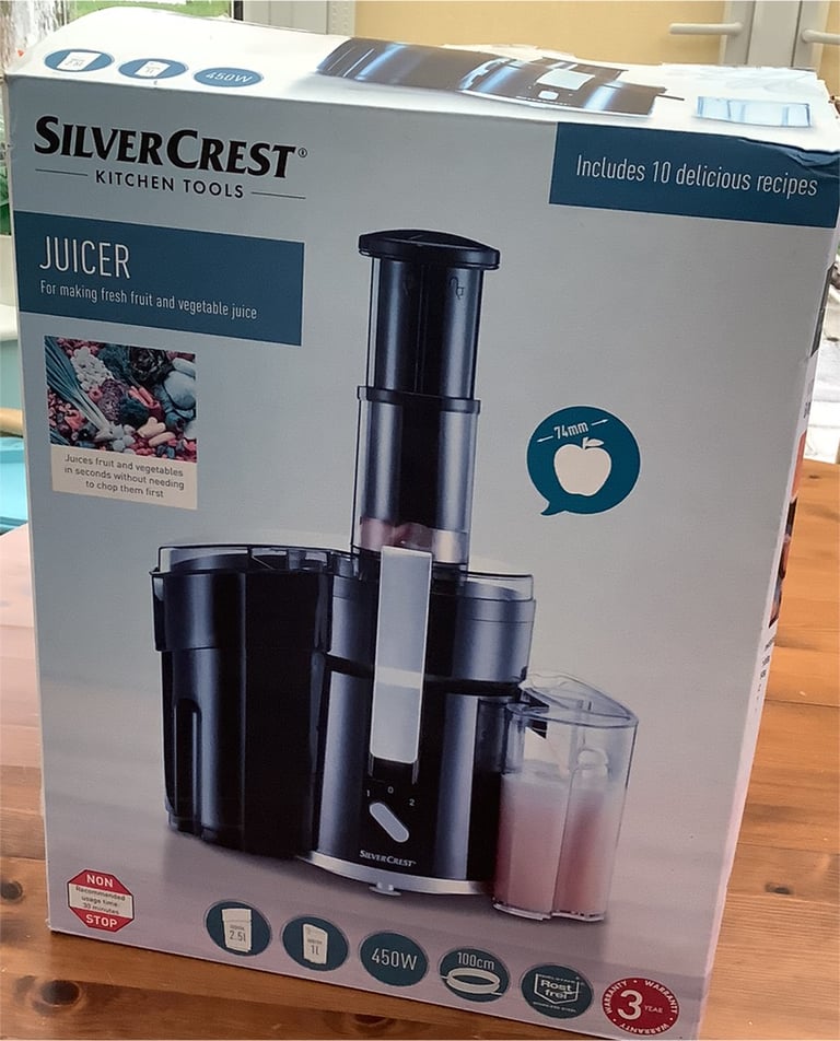 Silvercrest juicer 450w with box and instruction/recipe booklet | in  Burgess Hill, West Sussex | Gumtree