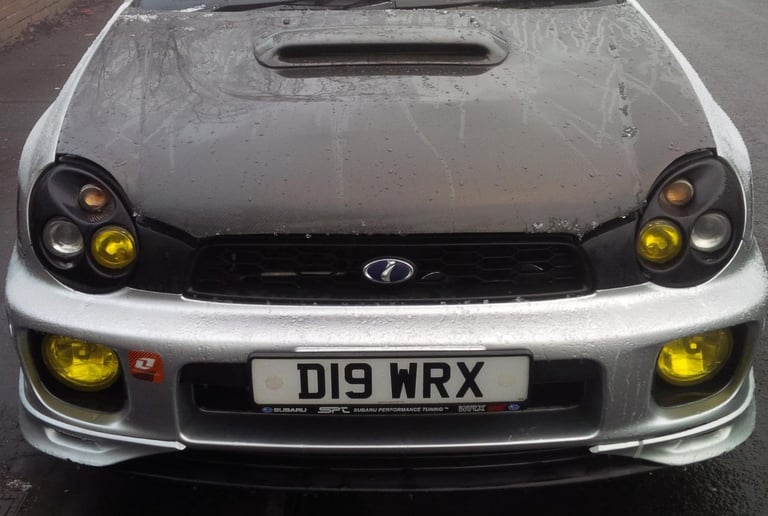 Subaru reg plate.