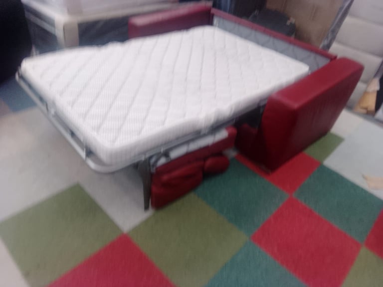 Ex display Italian cabiria leather 2 seater sofa bed only £499
