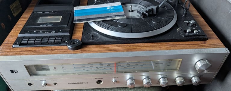 image for Vintage Retro PYE 1602 Stereo Music System Turntable Tape Radio etc. with Manual