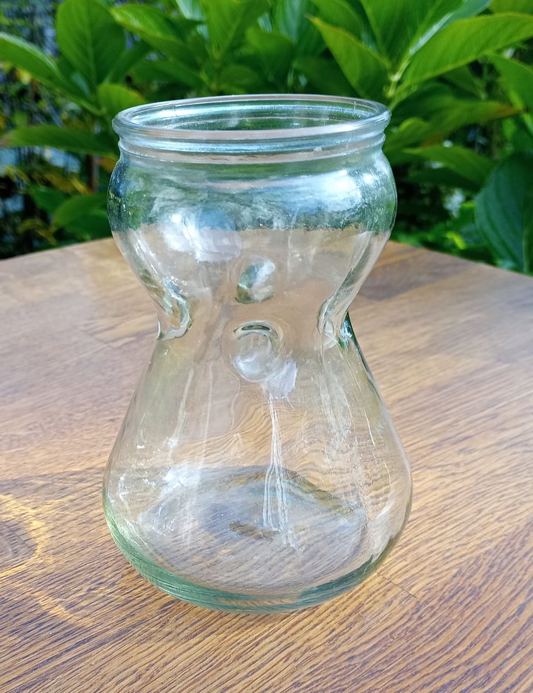 2 Vintage Glass Vases - Traditional Dutch Hyacinth Bulb & Twist Flower Vase