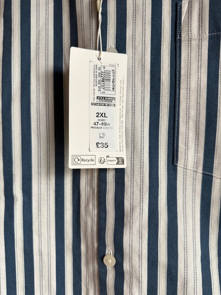 Men's 2XL M&S shirts