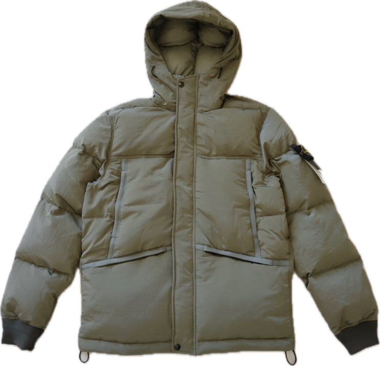 Stone island khaki green puffer jacket