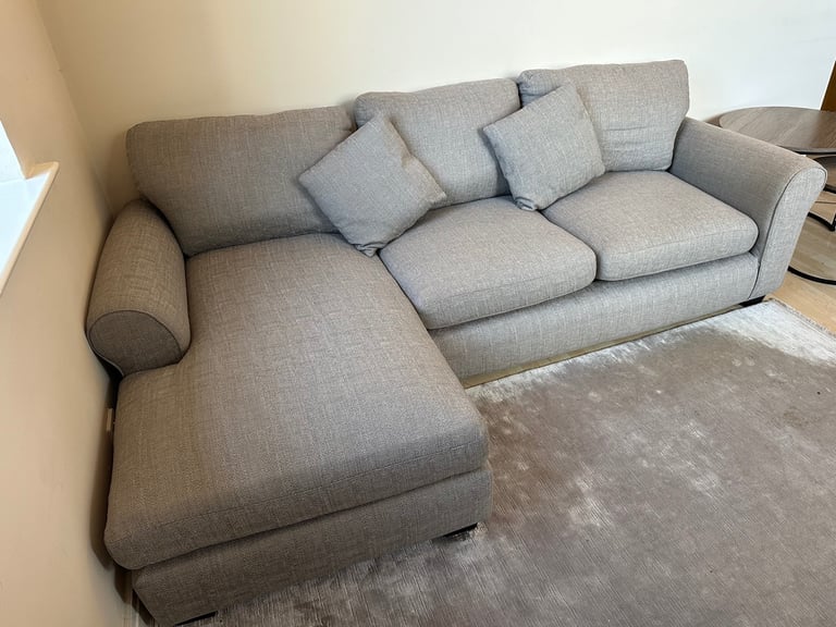 image for Light Grey Right Corner Sofa – Excellent Condition