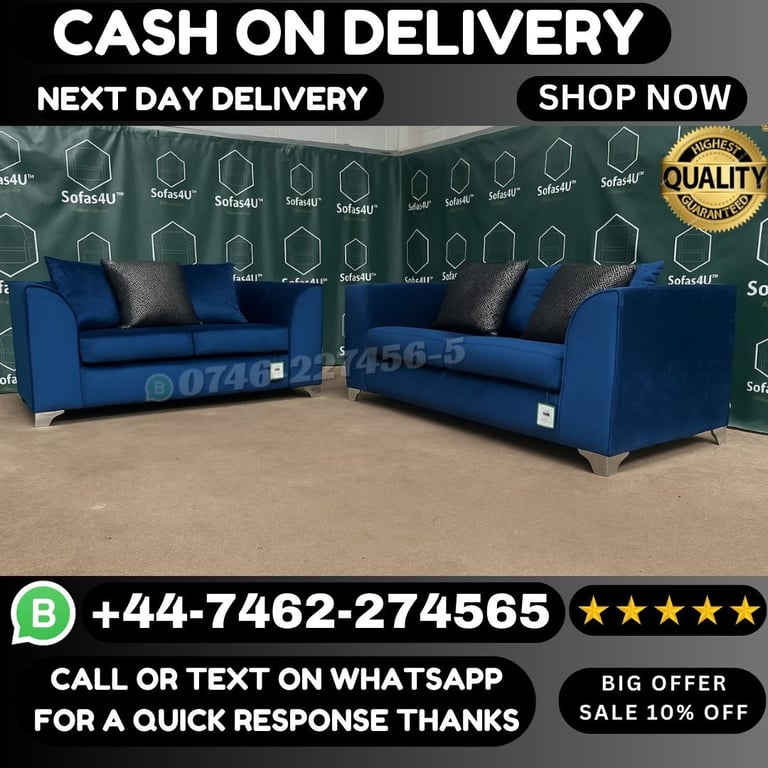 image for Halloween Mega Sale: Luxurious Plush Velvet Corner & 3+2 Seater Sofas!