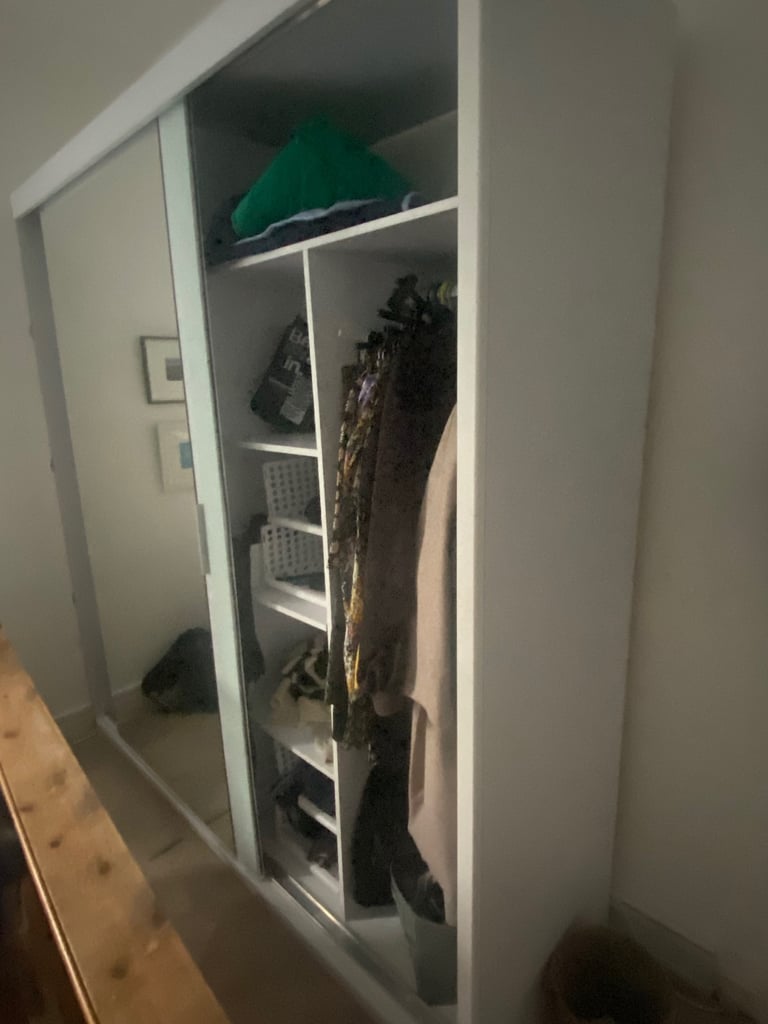 Double mirrored wardrobe