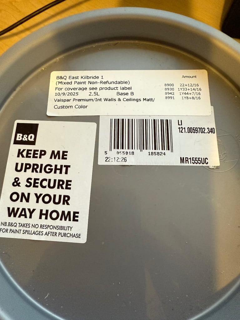 Valspar Premium custom colour MATT