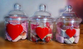 Valentines Day sweet jars 