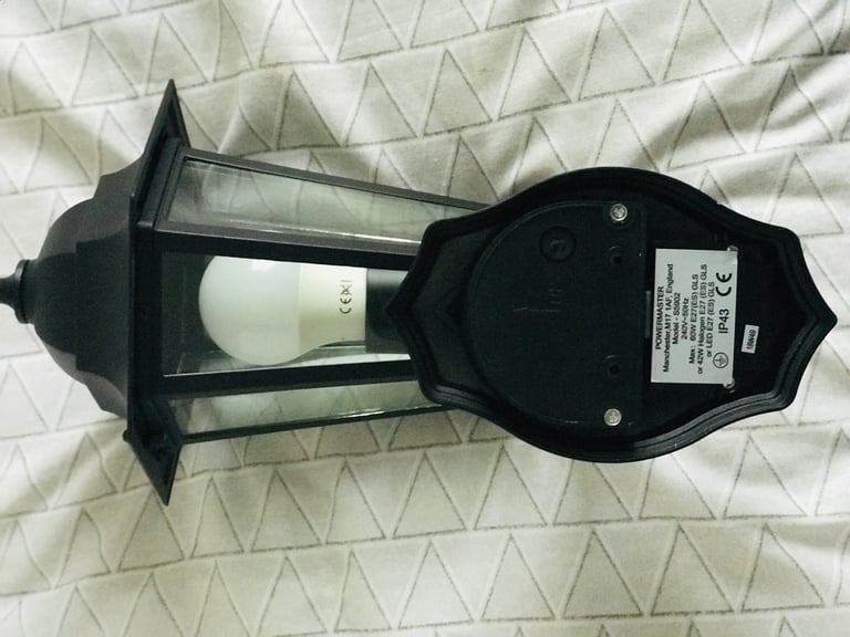 image for Black pir outside lamp