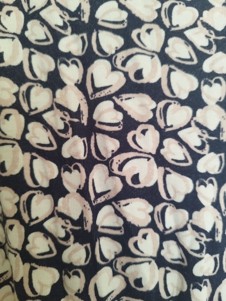 White blue heart pattern top 14