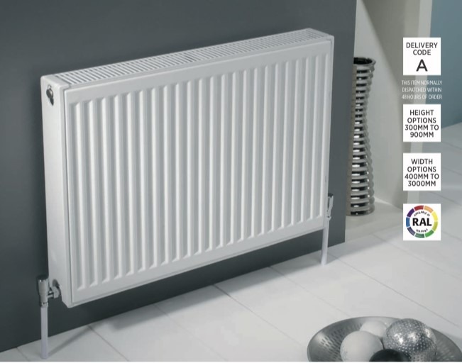 Type 21 Double Panel Radiator 500 x 800mm RRP £316 Our price £67