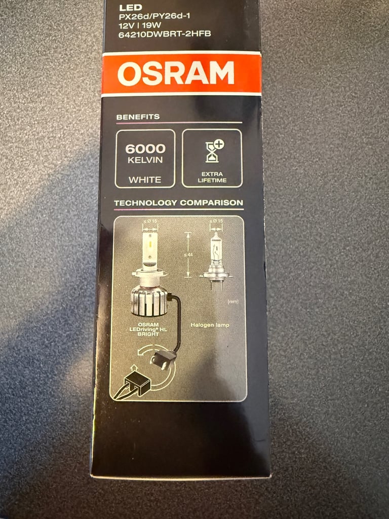 OSRAM x2 LEDriving HL Bright H7 up to +300%, 6000K, Brand NEW, Sealed
