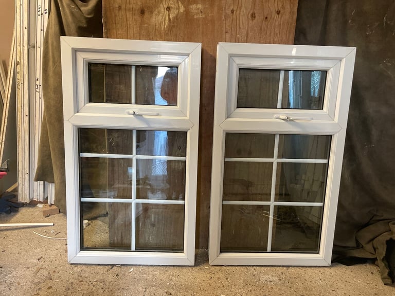 H 109 x W 63 cm - **1 LEFT** GEORGIAN UPVC DOUBLE GLAZED WINDOW - (REF: SJ457)