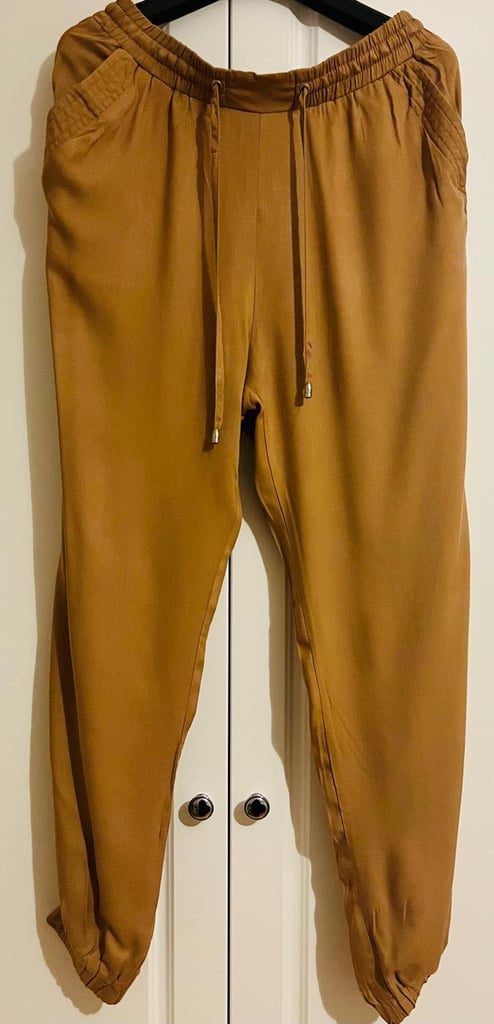New Look Camel/Brown Cuffed Ankle Joggers - Size 12.