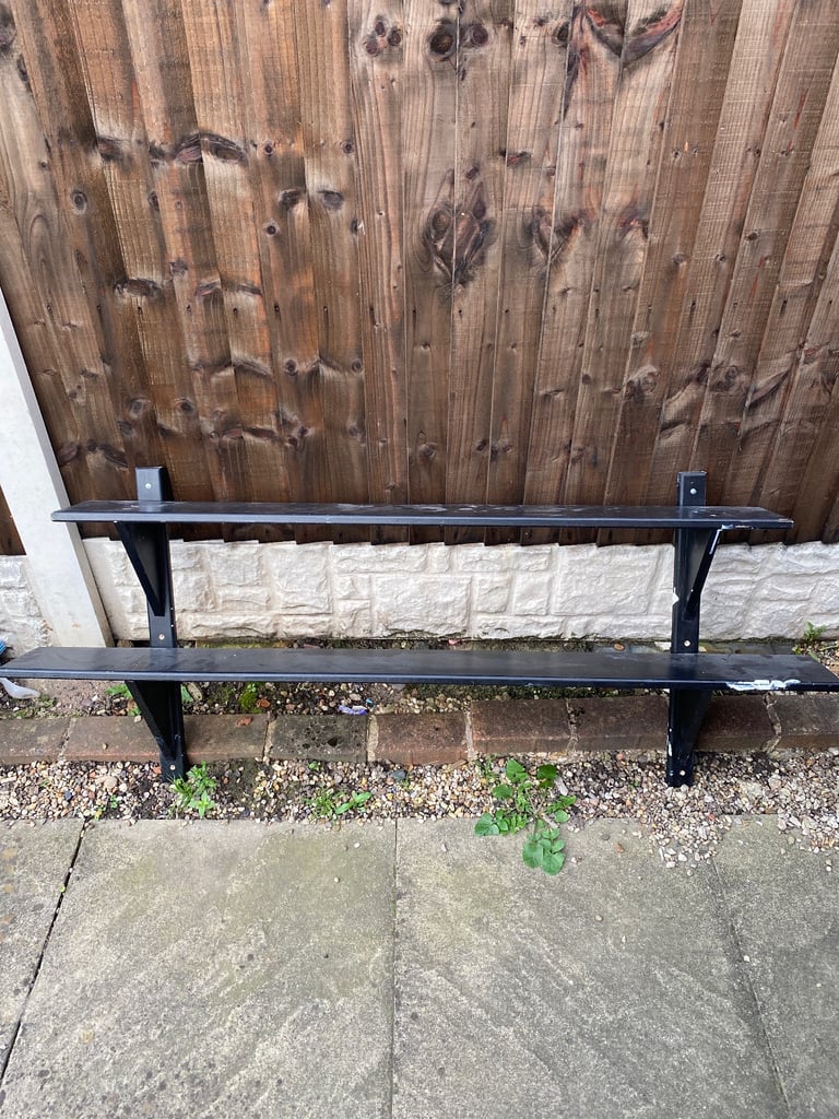 Black Double Shelf – Sturdy & Functional – Bargain Price