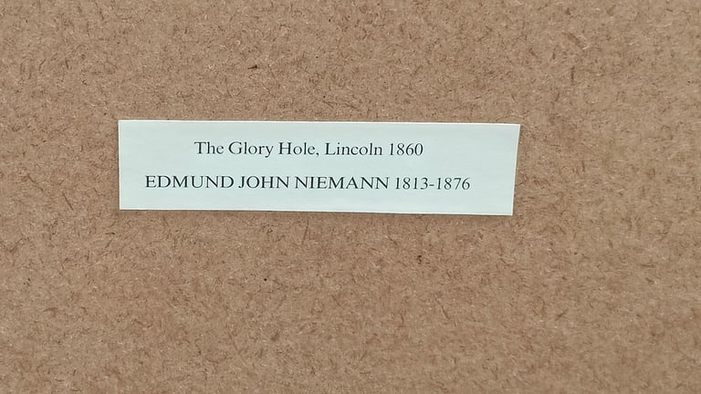 The Glory Hole in Lincoln 1860 - Rare Painting Print Framed - Edmund John Niemann