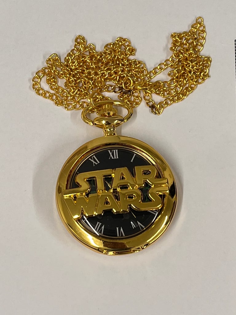 Brand New Star Wars Gold Pocket Watch with Chain