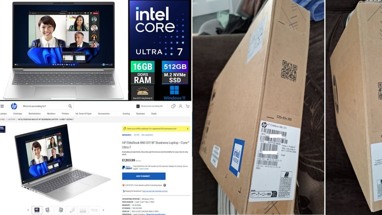 HP EliteBook 660 G11 Laptop (Ultra 7, 16GB, 512GB, Backlit Keybrd, IR Camera)