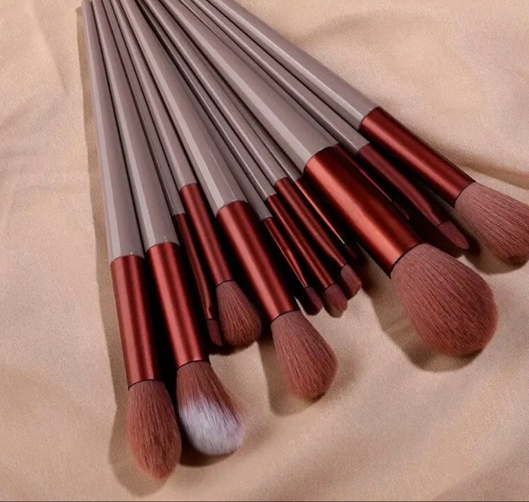 Bundle of 13 makeup brushes 