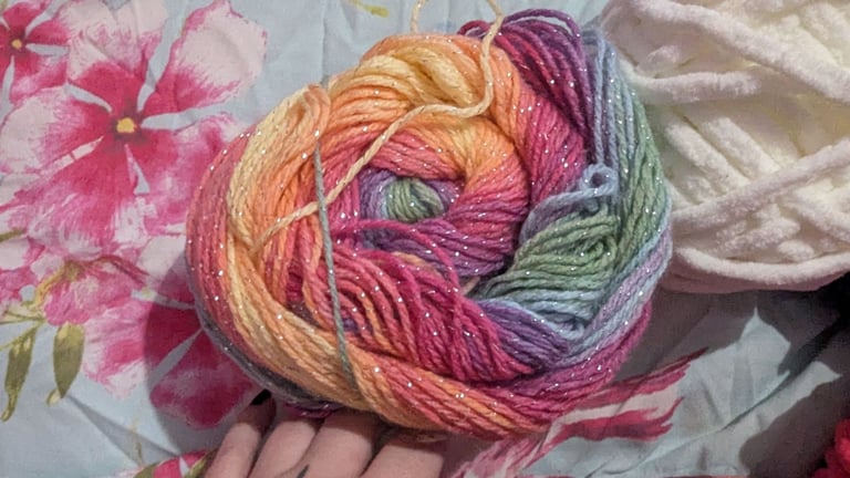 Yarn/wool for knitting or crochet x12 large rolls