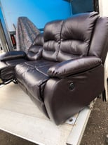 FREE 3 seater electric recliner - dark brown