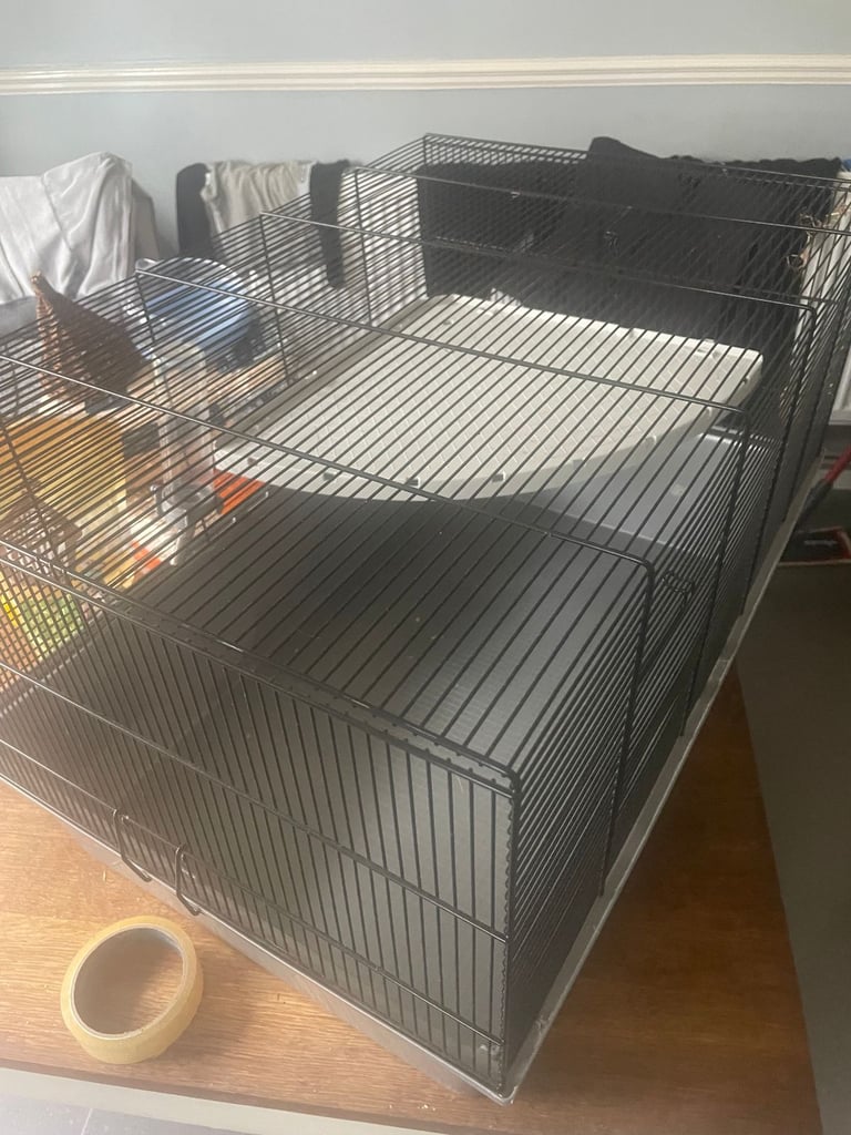 Hamster, Mouse Cage with Hay, Shavings and accessories