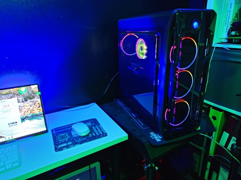 Gaming PC Windows 11, AMD Ryzen 5 5600, MSI GeForce RTX 5060 8G GDDR7, M.2 Nvme: WD_Black_N770 1TB