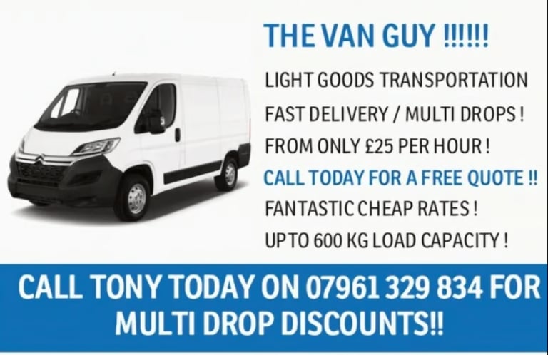image for THE VAN GUY IN GREENWICH BEXLEY KINGSTON PUTNEY RICHMOND & FULHAM! MAN & VAN FROM £25/HR!