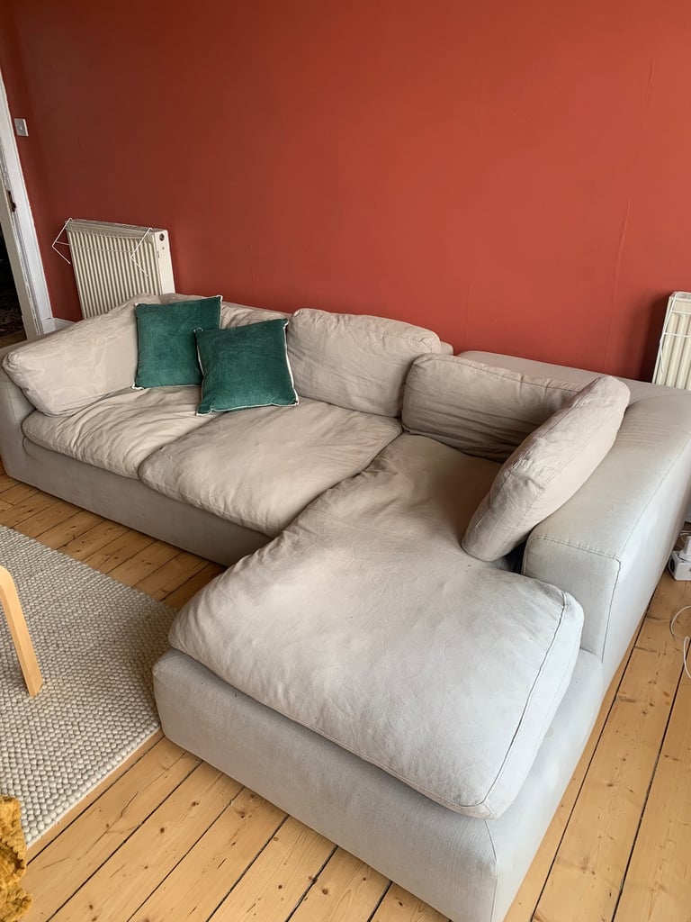 image for MADE large chaise grey corner sofa