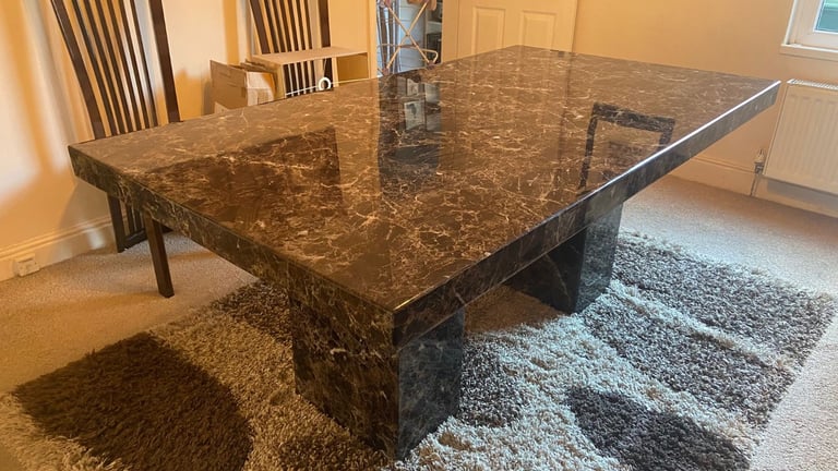 image for Solid Marble Table and Chairs