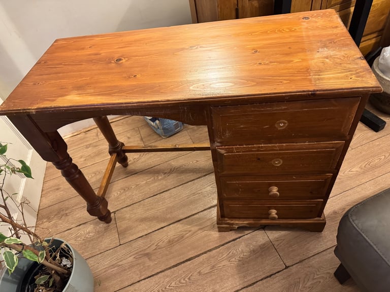 image for Solid pine desk. Needs TLC