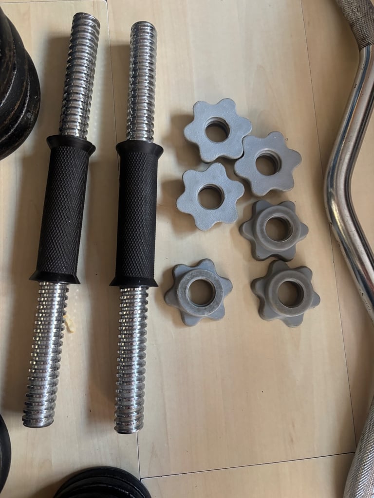 Home Gym Bundle – Bench, Weights, Dumbbells & EZ Curl Bar