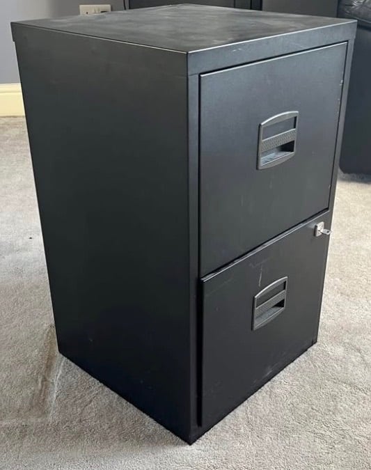 image for Quick sale small filing cabinet with key for sale 