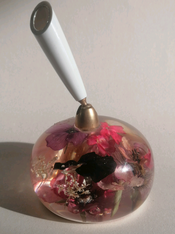image for  Vintage, 4 - inch glass pencil holder. 